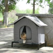Outdoor Cat House Pet House Warm Elevated Weatherproof Oxford Cloth Insulated Protection Cat Tent for Winter Porch Backyard S