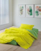 L'essentiel Maison patalynės komplektas Sage, 160x220, geltonas/žalias, 3 dalių