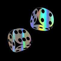 3Pcs Dice Graphics Car Decals Auto Casino Poker Funny Automobile Bumper Door Vinyl Decals 3D Car Styling Pegatinas De Coche 13.4x13CM