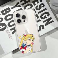 Anime Cute S-Sailor Moon-S Phone Case Soft Transparent Case For IPhone 17 16 15 14 13 12 11 Pro Max Mini Plus Cover Case iphone15ProMax