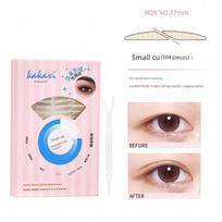 Double Eyelid Tape for Women, Invisible, Natural, Traceless, for Puffy Eyes, Large Water Drop Eye Patch, Long-Lasting Support, Strong Hold for Men Small Cut-Off 504 Pieces*1 Box white
