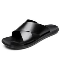 Large size slippers men's sandals summer cool slippers casual beach shoes men's home drag men's shoes 38