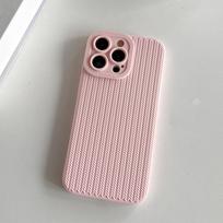 Fine hole woven pattern silicon phone case for iPhone 16 15 14 13 12 11 Pro X XR XS Max full camera shockproof soft bumper cover For iPhone 15