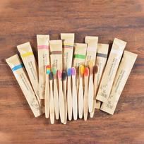 10Pack Children Soft Bristles Bamboo Toothbrush Friendly Tooth Brush Sets Teeth Deep Cleaning Dental Oral Care Child Tooth Brush brown