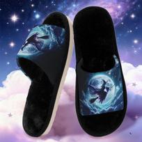 Unisex Multi-Flower Plush Cotton Slippers 40-41