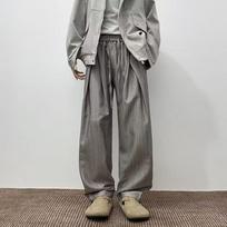 Men's Retro Slim Fit Striped Dress Pants - Casual, Loose, High Street Style for Spring and Autumn M