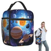 Solar System Space Planets Universe Insulated Lunch Bag for Women Children Portable Food Boxes Thermal Lunch Box Tote One Size
