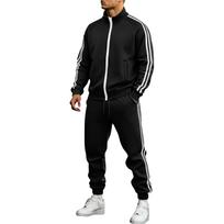 Men's Color Athletic Jacket and Pants 2-Piece Set for Running, Gym, Training, Casual Wear L