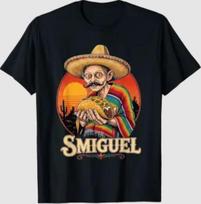 Marškinėliai Smiguel Meksikietiška skrybėlė Sombrero juokingi meksikietiškos kultūros derinysBus atidaryta naujame lange arba skirtuke 4XL brown