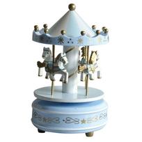 Wooden Luxury Small Colorful Merry-Go-Round Carousel Music Box Christmas Birthday Valentine's Day Gift Toy notDangerousPBY_01RB6Q8Y