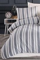 L'essentiel Maison patalynės komplektas Soft Line, 160x220, antracito/baltos spalvos, 3 dalių