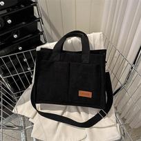 Women's Corduroy Tote Bag Large Capcity Handbags for Ladies Commuting Crossbody Bag Messenger Shoulder Bag Female Handbag CLE 35x13.5x26cm