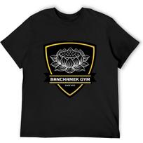 Banchamek Gym Buakaw por Pramuk Muay Thai Unisex 100% Cotton Short-Sleeve T-Shirts Black S