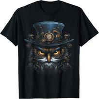 Steampunk Mechanical owl Victorian Bird T-Shirt S