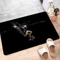 Rockstar Games Raidė R Grindų kilimėlis Neslystantis skalbyklos kilimėlis Skalbyklos dekoras Balkonas Vaikų svetainė Namų kilimai 40x60 cm