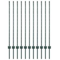 tvoros stulpai 11 vnt U-rautų žali 120 cm plienas