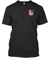 American Flag Chest Pocket T shirt Made in the USA Size S to 5XL 4XL