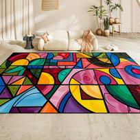 Moroccan Retro Carpets Washable Luxury Rugs for Living Room Sofa Bedroom Decor Geometric Coffee Table Mat 60x90cm