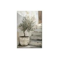 Canvas Poster,Retro Art Olive Tree,Mediterranean Landscape Wall Art Prints,Bedroom Kitchen Corridor Wall Decor 20x30cm