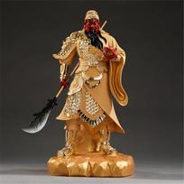 1pc Resin Guan Yu Ornament Buddhist Statues Statue of Guan Gong, God of Wealth Home Decoration Buddha Hall/Temple Decoration Height 30cm