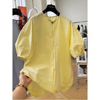 Korean Loose-Fit Back Slit Round Neck Long Sleeve Women's Summer Sun Protection Top XXL