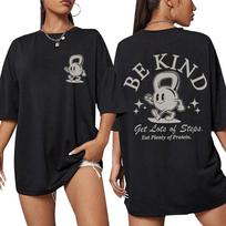 Gym Be Kind Pump Graphic T-shirts Men Women Fitness Fashion Harajuku Short Sleeve Oversized Cotton Casual T Shirts S