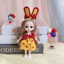 16cm Princess Doll Cute Sweet Face 112 Movable 13 Joints for Child Girl Gift Toys with Clothes Shoes Kids DIY Dress Up BJD Doll Height 16cm