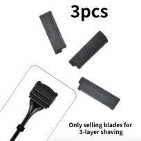 Back Shavers Razor, The DIY Back Hair Shaver for Men with Safety Blade Technology & Ergonomic Handle, Wet or Dry Shaving Blades-3pcs