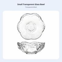 Japanese Style Gold Rim Glass Bowl, Creative Salad, Dessert, Soup Bowl, Colorful Tableware for Adults