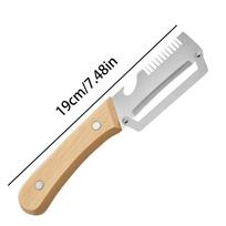 2pcs Multi Functional Vegetable Peeler With Wooden Handle For Peeling And Slicing Fruits And Vegetables with Bottle Opener