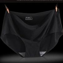 Seamless Women's Ice Silk Mid-Waist Breathable Triangle Panties - Style 810 XL