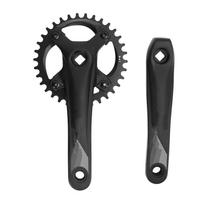 Bolany 34T Bike Single Crankset 104 BCD 7‑12 Speed Square Hole Crank Bike Crank Arm Set for Cycling Accessories black