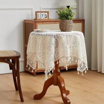 French Countryside Style Hollow Table Pad Hollows Black Lace Rectangular Desk Mat Home Dining Table Cabinet Decor Cover Cloth 60x60cm