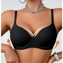 Women Sexy Smooth Seamless Light Cup Push Up Side Gather Bra S