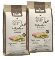 Bosch Petfood Soft+ Chicken & Banana begrūdis (vieno baltymo) 1kg+1kg
