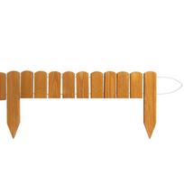 Creative Home medinis sodo bortelis, 200 x 10 cm – lanksti pušies palisada, natūrali impregnuota mediena, vejos ir gėlynų atitvaras