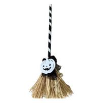Floating Halloween Broom 31.5  Tall Electric Witch Flying Broomstick Animated Haunted Dancing Broom with LED for Indoor Home Floor Decor