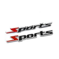 3D sportinio automobilio emblemos ženklelis chromo metalinis gaubtas atgal bagažinės lipdukas Logotipas lipdukas Automobilių derinimas universalios išorės dalys su lipduku juoda