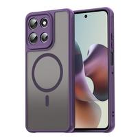 Motorola Moto G56/G66Y/G66J Magsafe Phone Case,Magnetic Shockproof Magsafe Phone Case,Bumper Hybrid Cover for Motorola Moto G56/G66Y/G66J violetinė