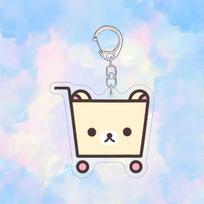 Rilakkuma Cartoon Keychain: Cute Couple-Style 2D Acrylic Pendant for Backpacks