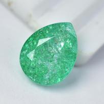 Radiant Green Emerald High Grade Pear Cut 14.70 Ct Natural Certified Gemstone 16.2 mm approx.