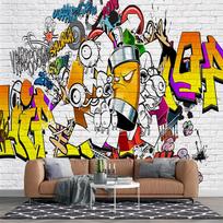 Grafiti Sieniniai Paveikslai Gatvės Grafiti Tapetai Sienų Dekoras Miegamojo Svetainės Sieninis Paveikslas Madingo Stiliaus Grafiti Tapetai 200 cm(W) x 140 cm(H)