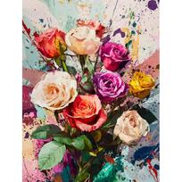 CHENISTORY Coloring By Number Planet Kits For Adults Handpainted DIY Frame Oil Painting By Number flower Home Decoration Gift 20x30cm no frame