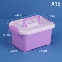 Plastic Storage Box with Lid Portable Transparent Organizer Box Kids Toys Student Stationery Container Cosmetics Sorting Box