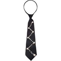 Temperament Korean Style Pearls Tie Black Choker Hand-beaded Long Necktie Tassels Necklace Decoration Shirt Tie Daily