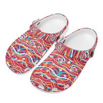 Cute Printed EVA Pool Clogs Unisex Water Friendly Flexible Beach Shoes Slip On Pool Area Bathroom Home Leisure Sandals Daily Wear 36