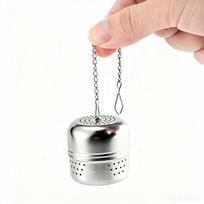Stainless Steel Tea Infuser Fine Mesh Tea Filter with Retractable Chain Portable for Loose Leaf Tea Office Use one size