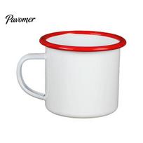 Retro Enamel Mug Coffee with Handle, Style Durable Water Cup, Smooth Heat Resistant Tea Surface Portable Drinking for Hot And Milk Glaze 6