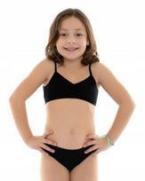 Girls' cotton underwear set black bra and panties Underwear set 152/158 girls' cotton black bra and panties