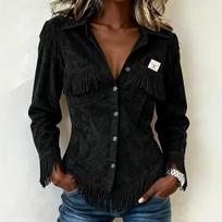 Women's Western Shirt, Slim Fit Long Sleeve Blouse for Casual S